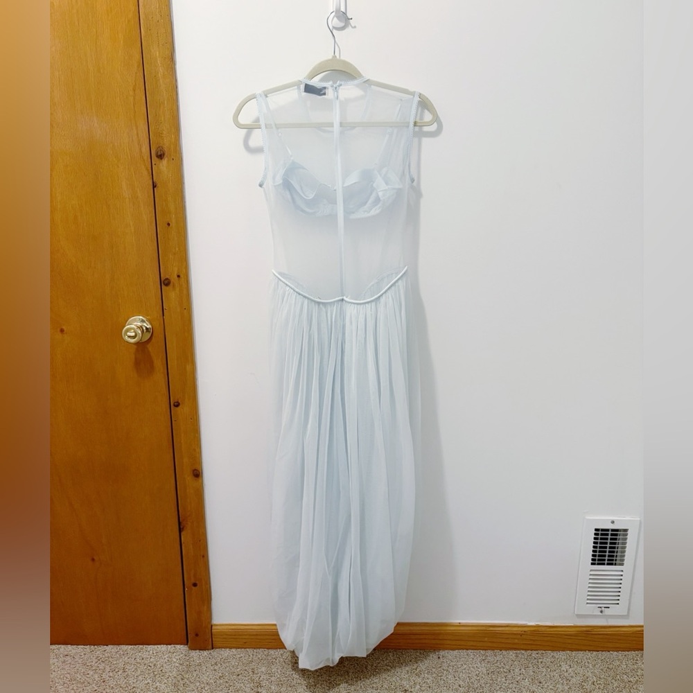 Like New Tory Burch Tulle Draped Jersey Dress - Picture 8 of 10